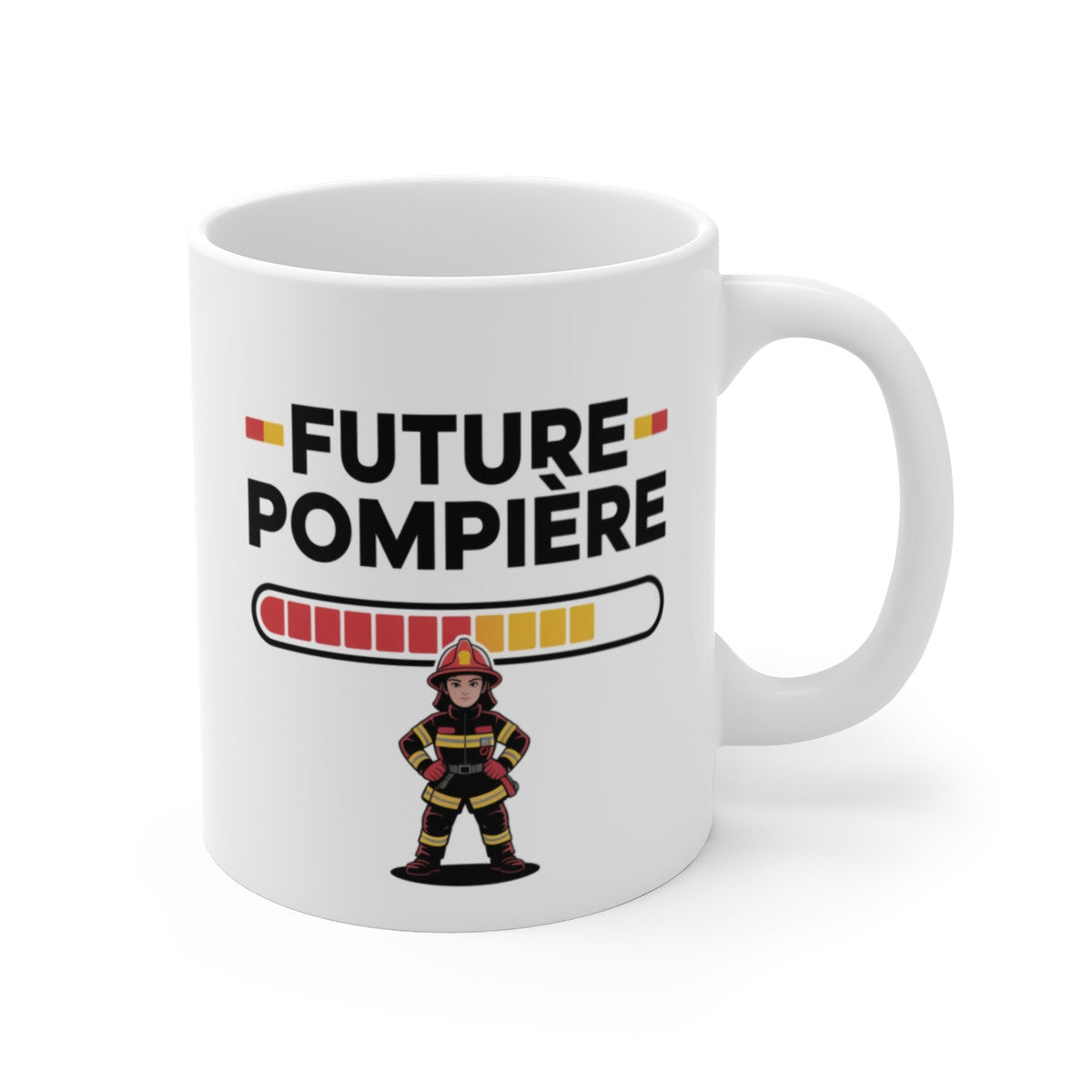 Tasse Future Pompière Fille – Mug Métier Pompier 325ml – Cadeau Courage Jeune Secouriste Incendie
