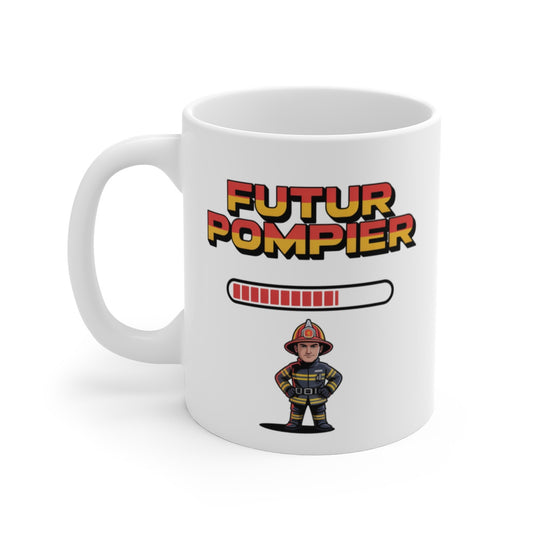Tasse Futur Pompier Garçon – Mug Métier Incendie 325ml – Cadeau Jeune Secouriste Héros du Feu