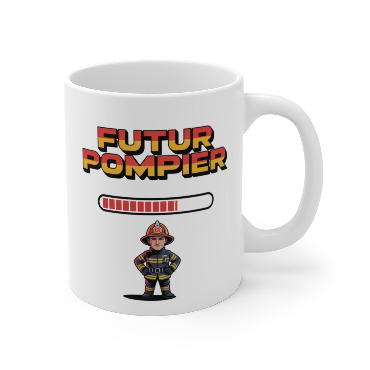 Tasse Futur Pompier Garçon – Mug Métier Incendie 325ml – Cadeau Jeune Secouriste Héros du Feu