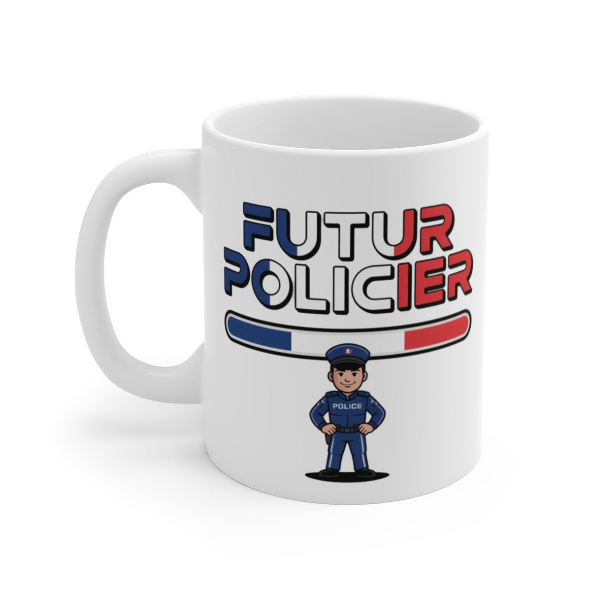 Tasse Futur Policier Garçon – Mug Métier Police Nationale 325ml – Cadeau Vocation Sécurité Jeune Héros