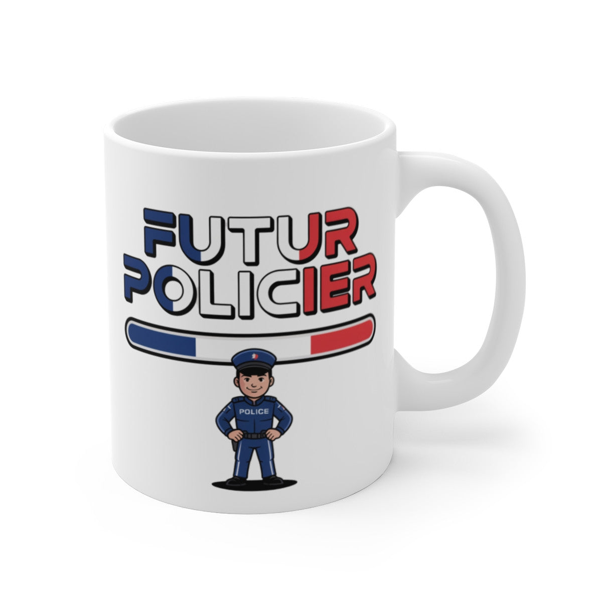 Tasse Futur Policier Garçon – Mug Métier Police Nationale 325ml – Cadeau Vocation Sécurité Jeune Héros