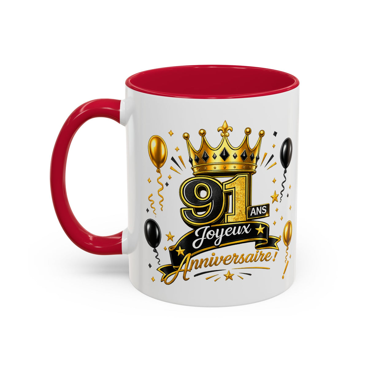 Mug Joyeux 91 Ans – Tasse Anniversaire 91 Ans – Cadeau Original pour Femme Homme – Idée Cadeau 91e Anniversaire
