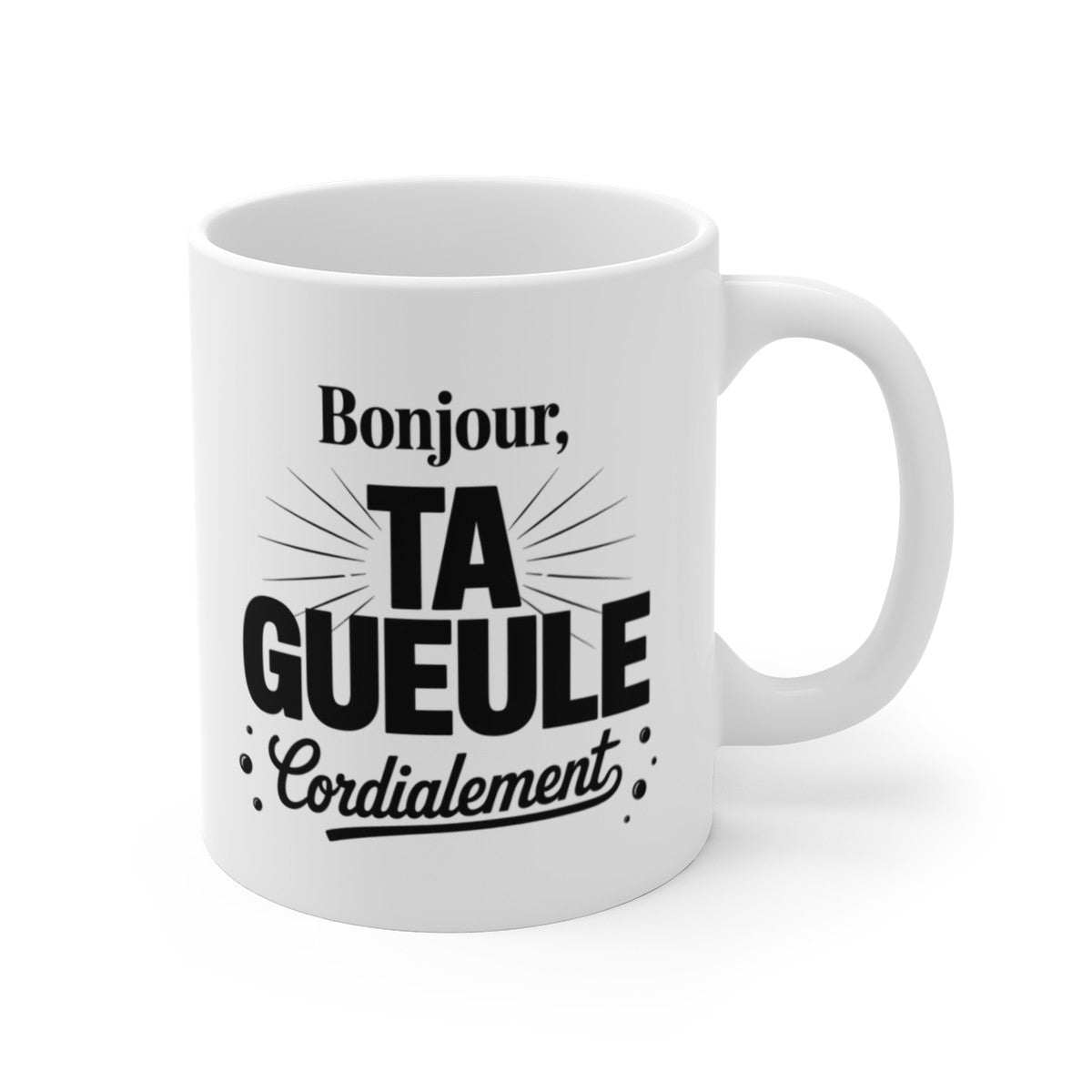 Tasse Humour Ta Gueule – Mug Sarcasme Ironie 325ml – Cadeau Original Bureau Burnout