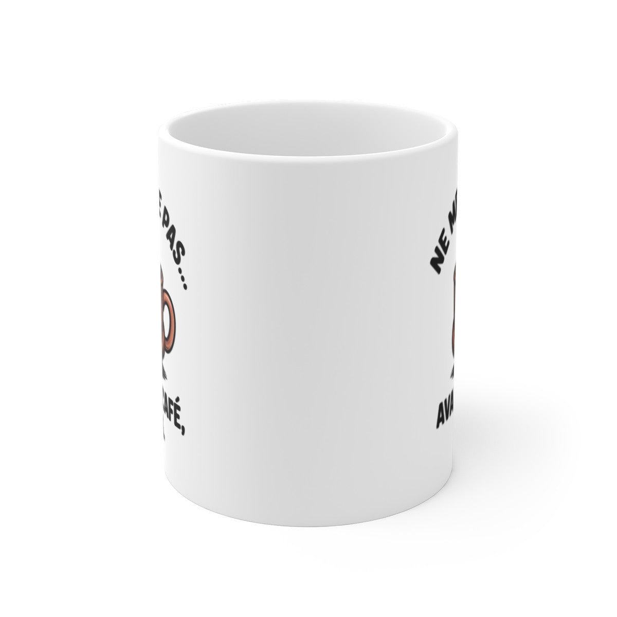 Tasse Humour Matin Café – Mug Grincheux 325ml – Cadeau Drôle Anti Bavard Avant Caffeine