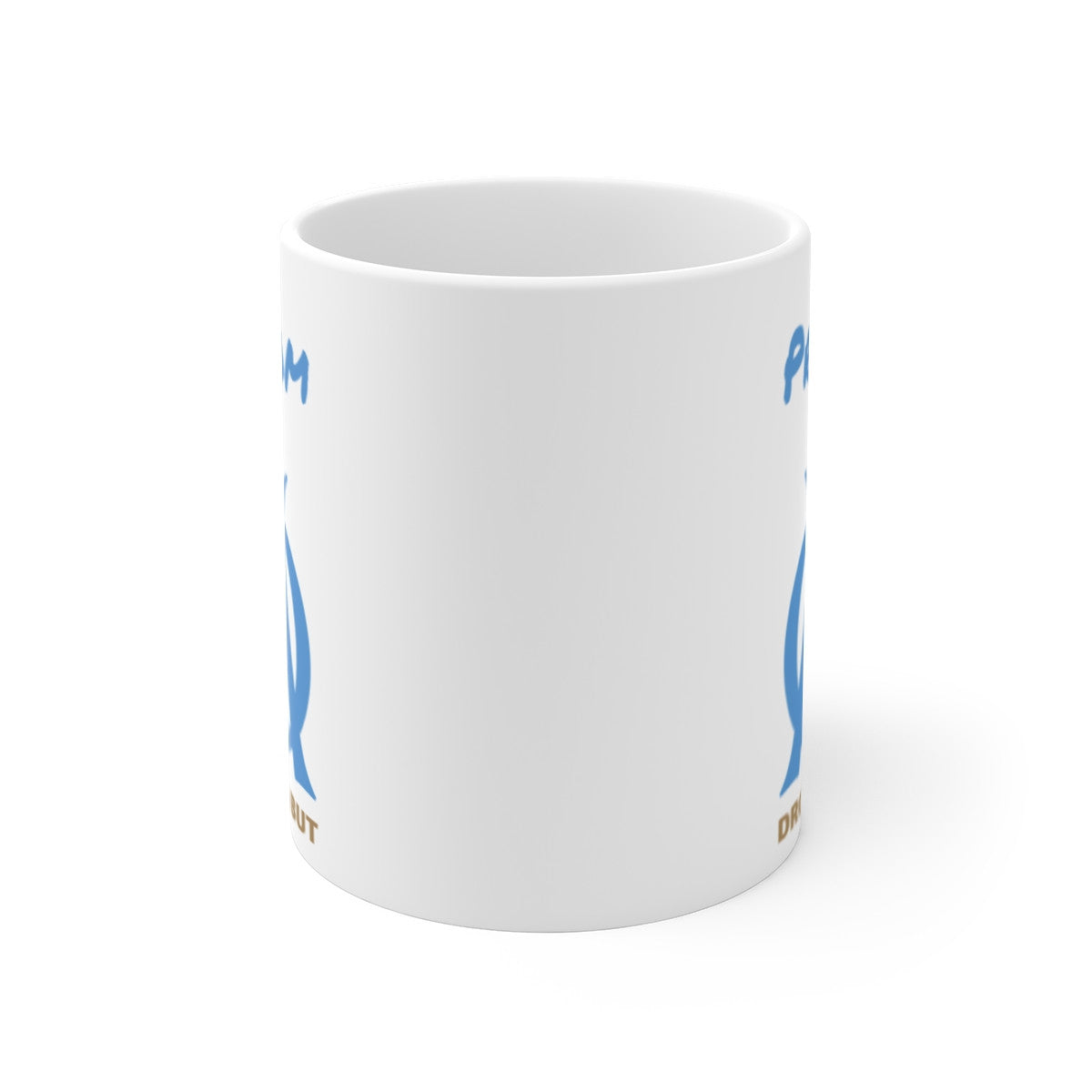 Tasse Foot Personnalisée Bleu et Blanc – Mug Prénom Supporter Sud 325ml – Cadeau Passion Football Méditerranée