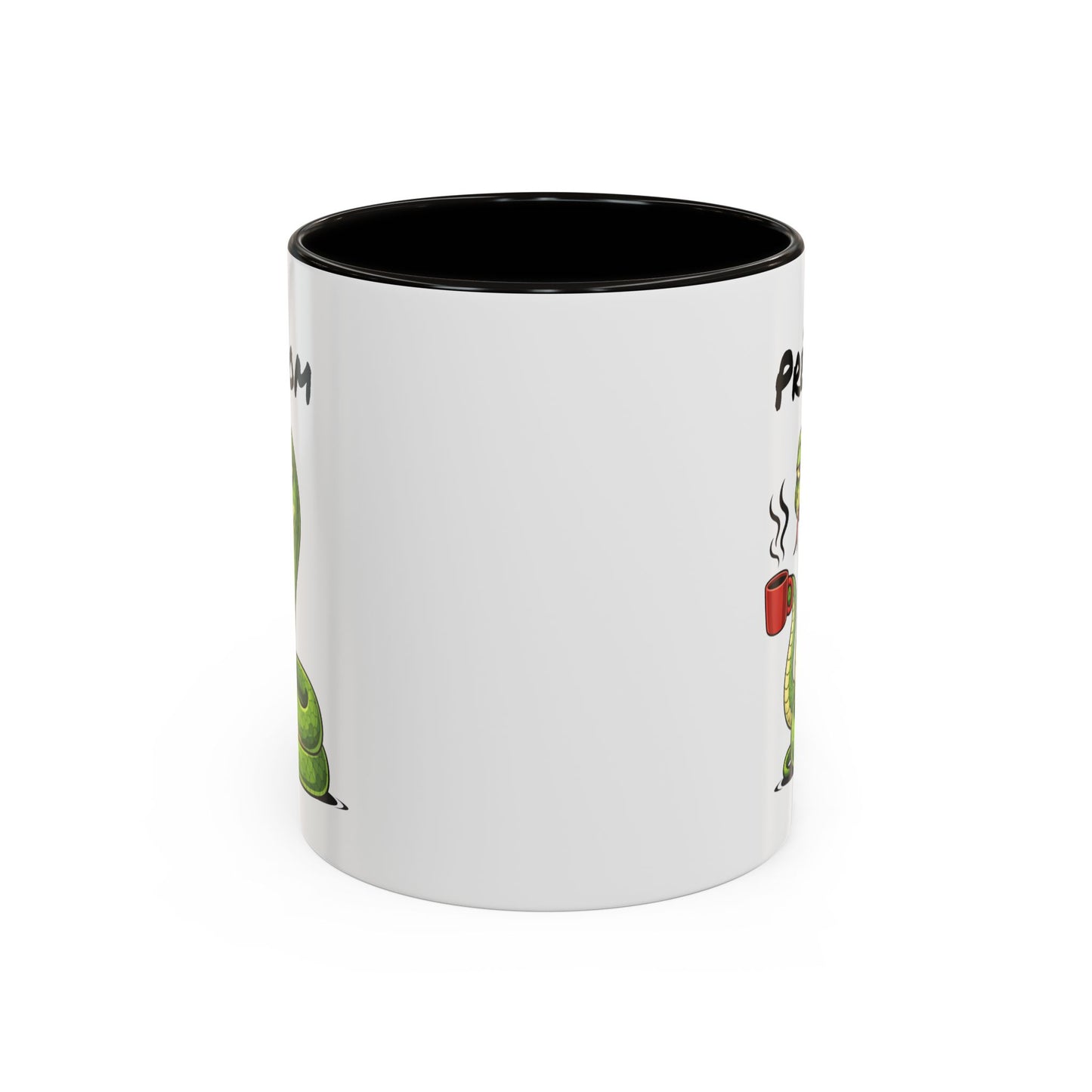 Tasse Serpent Fatigué avec Café – Mug Humour Reptile – Illustration Animal Mignon 325ml