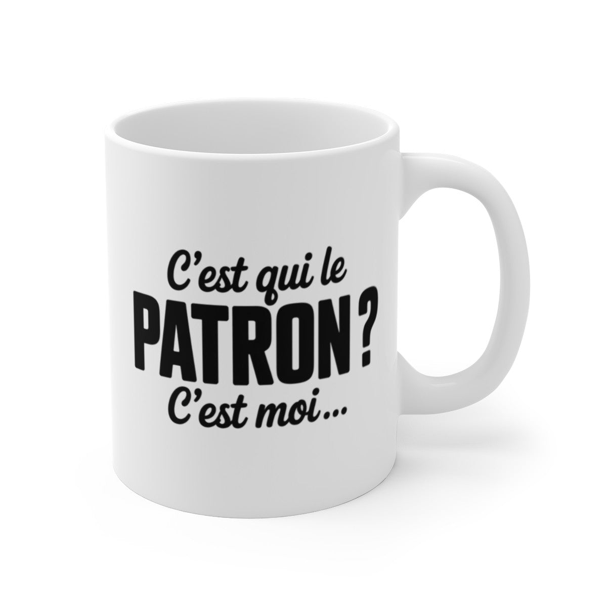 Tasse Humour Patron – Mug “C’est qui le Patron ? C’est moi” – Cadeau Chef, Collègue ou Manager – 325ml Original et Drôle