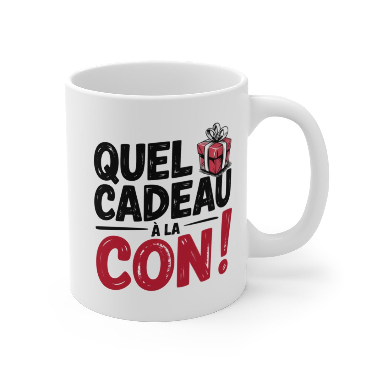 Tasse Humoristique “Quel Cadeau à la Con” – Mug Sarcastique pour Anniversaire