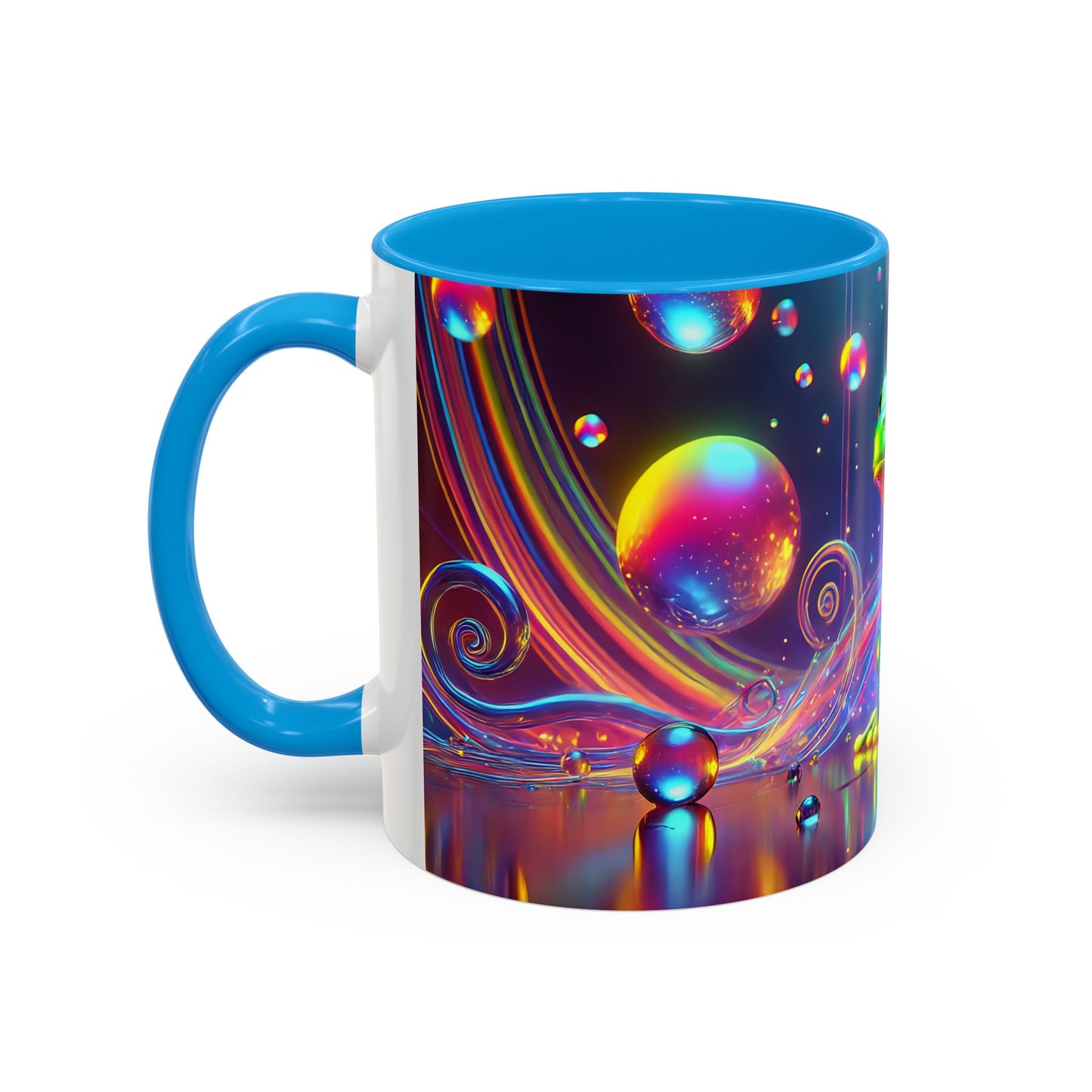Mug Grenouille Psychédélique Colorée – Tasse Art Néon Fantaisie avec Effet Rainbow et Univers Abstrait – Cadeau Original 325ml