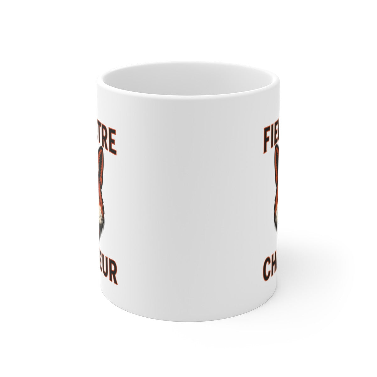 Mug “Fier d’être Chasseur” avec Tête de Renard – Cadeau Original Chasseur – Humour Nature – 325ml