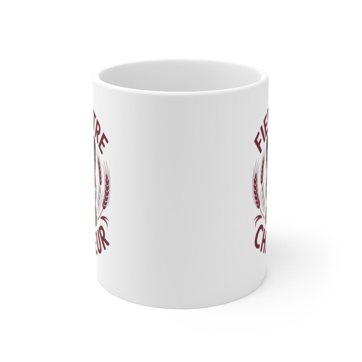 Mug Fier d’être Chasseur – Tête de Renard & Blé – Cadeau Chasseur Nature – 325 ml