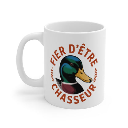 Mug Chasseur Canard Colvert – Fier d’être Chasseur – Design Animalier Vintage en Couleurs