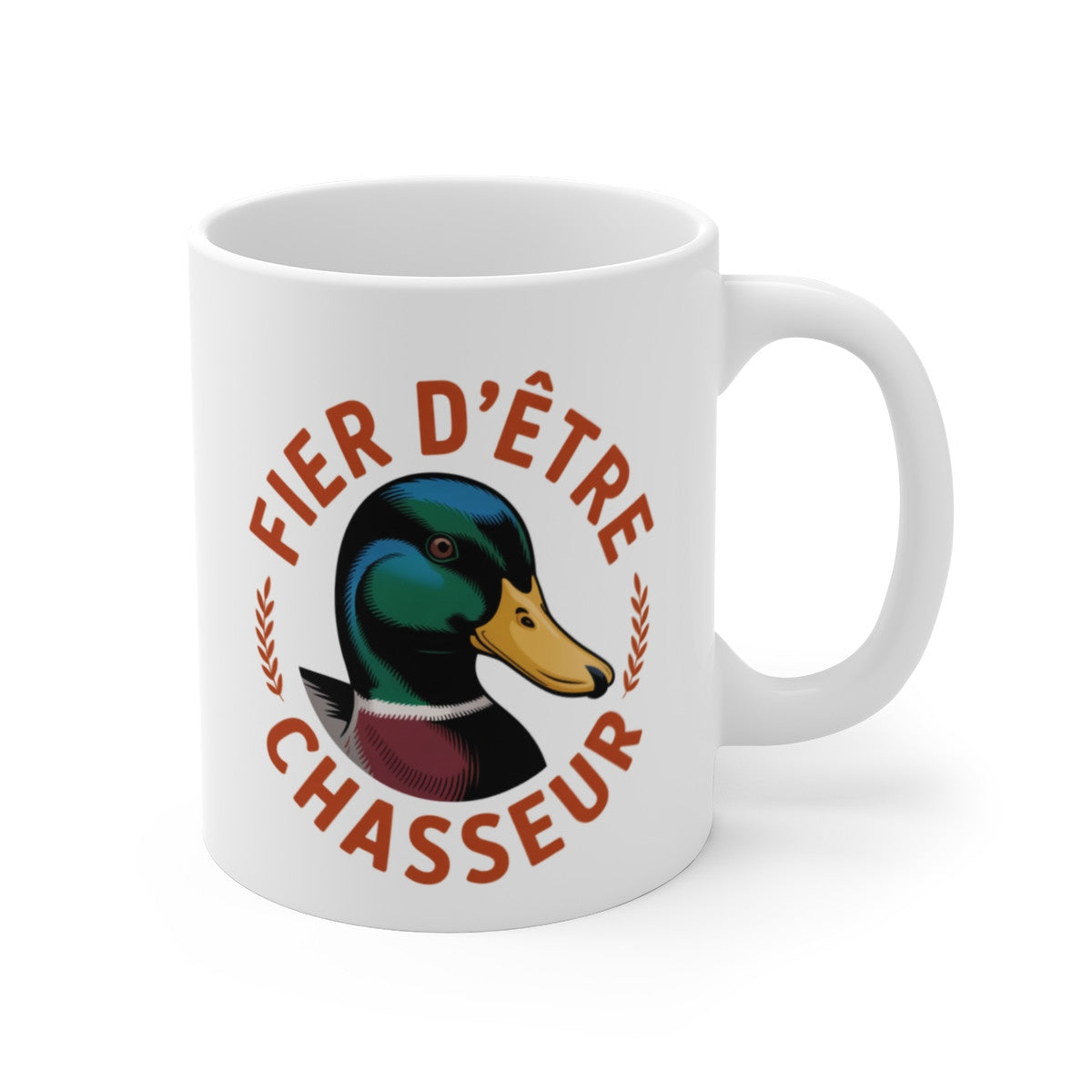 Mug Chasseur Canard Colvert – Fier d’être Chasseur – Design Animalier Vintage en Couleurs