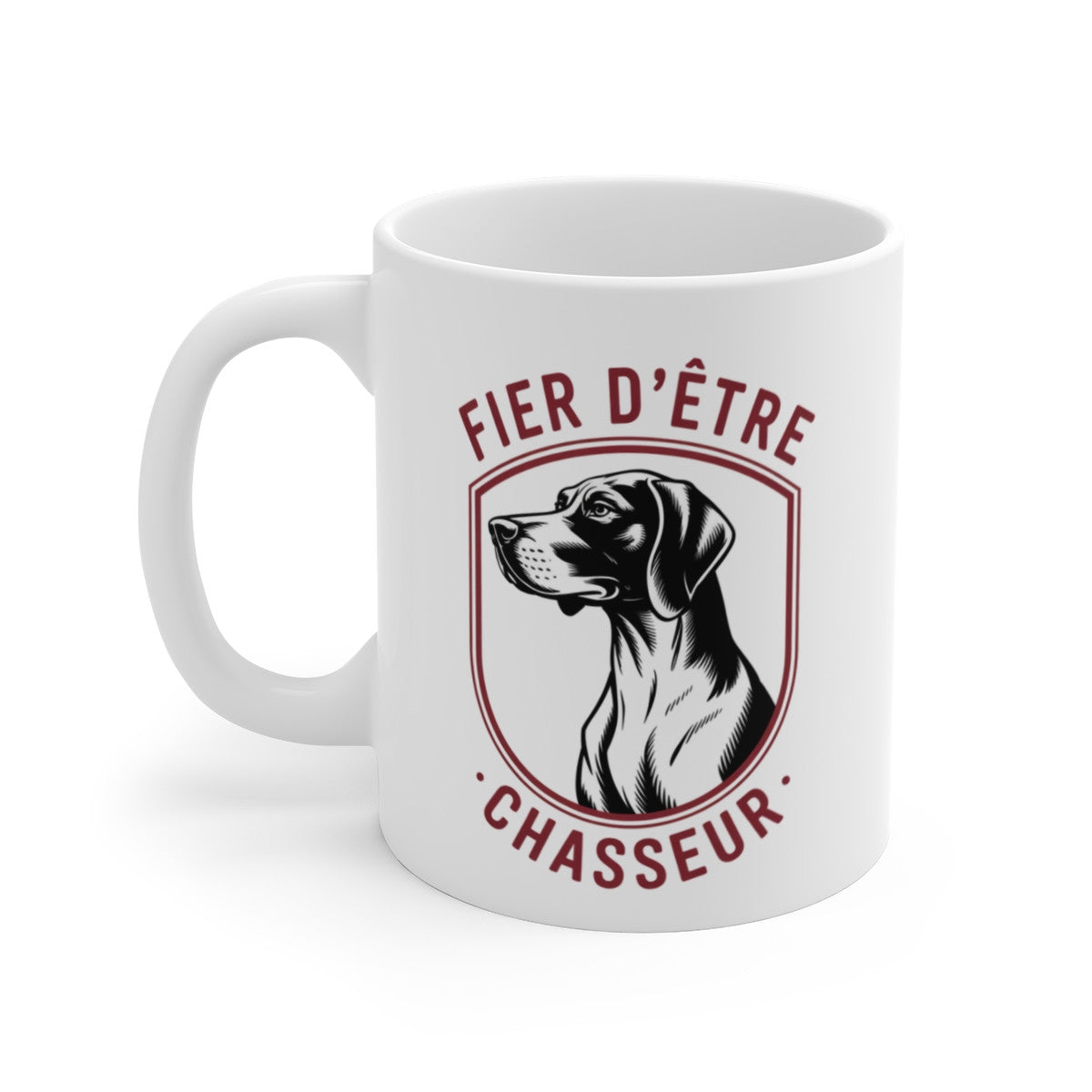 Tasse Chasseur avec Chien – Mug Fier d’être Chasseur – Cadeau Passion Chasse Gibier Forêt 325ml