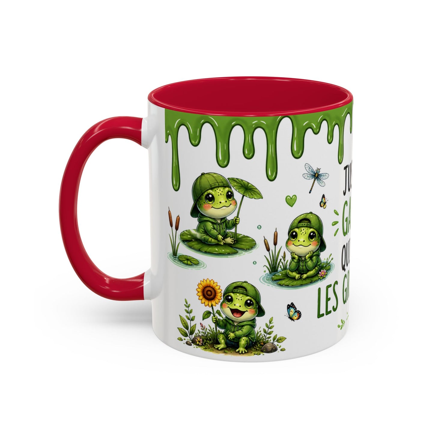 Tasse Humour Grenouille Garçon – Mug Juste Un Garçon Qui Adore Les Grenouilles – Design Kawaii Vert – Céramique 325ml