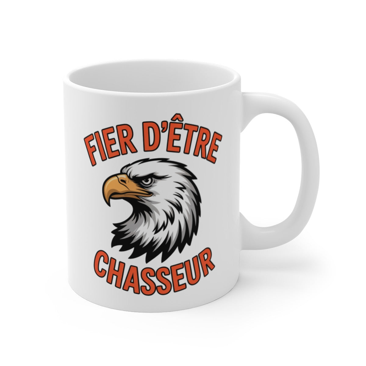 Tasse Chasseur Aigle – Mug Fier d’être Chasseur Rapace – Cadeau Nature Forêt Oiseau Puissant 325ml