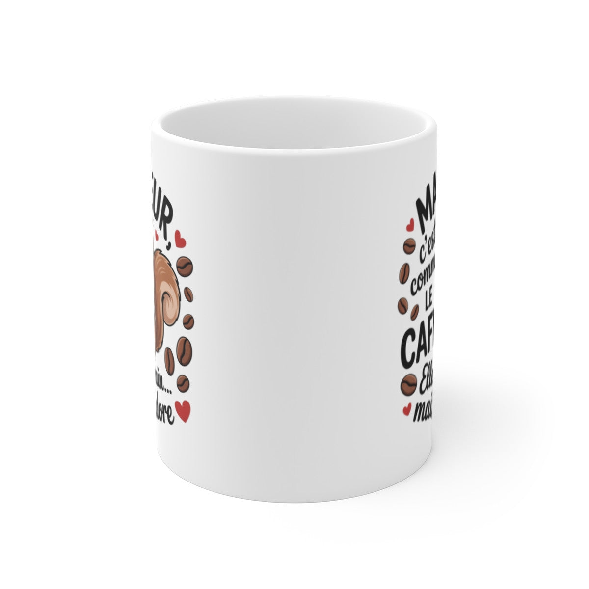 Tasse Humour Ma Sœur – Mug Écureuil et Café Grain de Folie – Cadeau Original Famille Fille 325ml