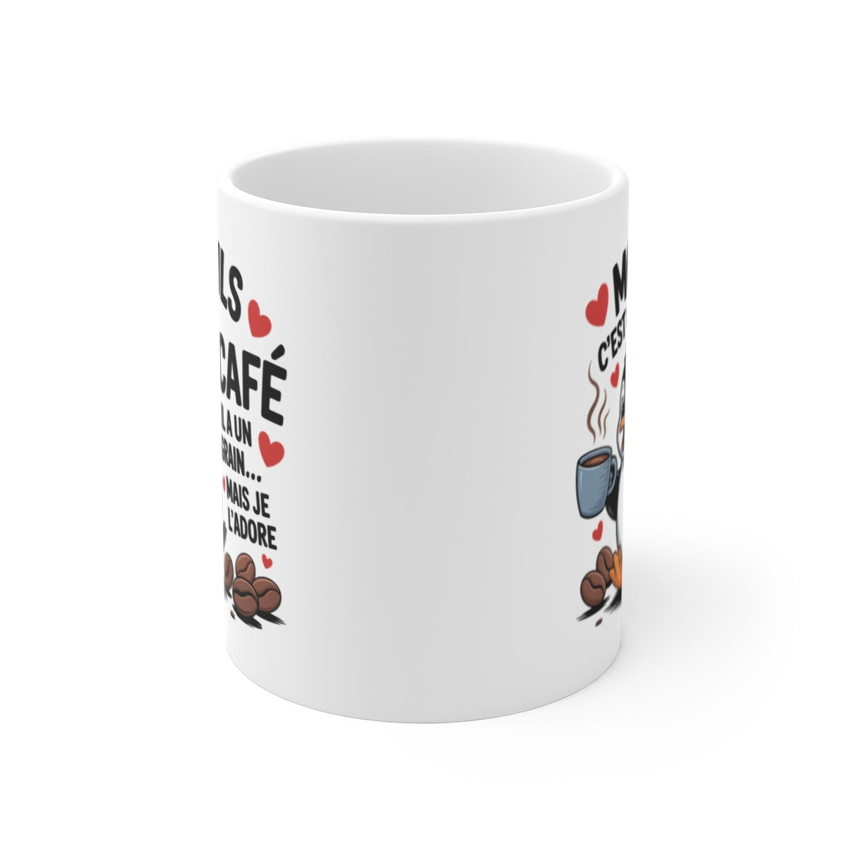 Tasse Mon Fils Humoristique – Mug Pingouin et Café – Cadeau Original Enfant Garçon Famille Drôle 325ml