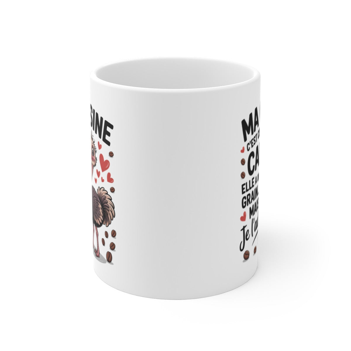 Tasse Ma Cousine Autruche – Mug Drôle et Mignon Café – Cadeau Famille Original Femme 325ml