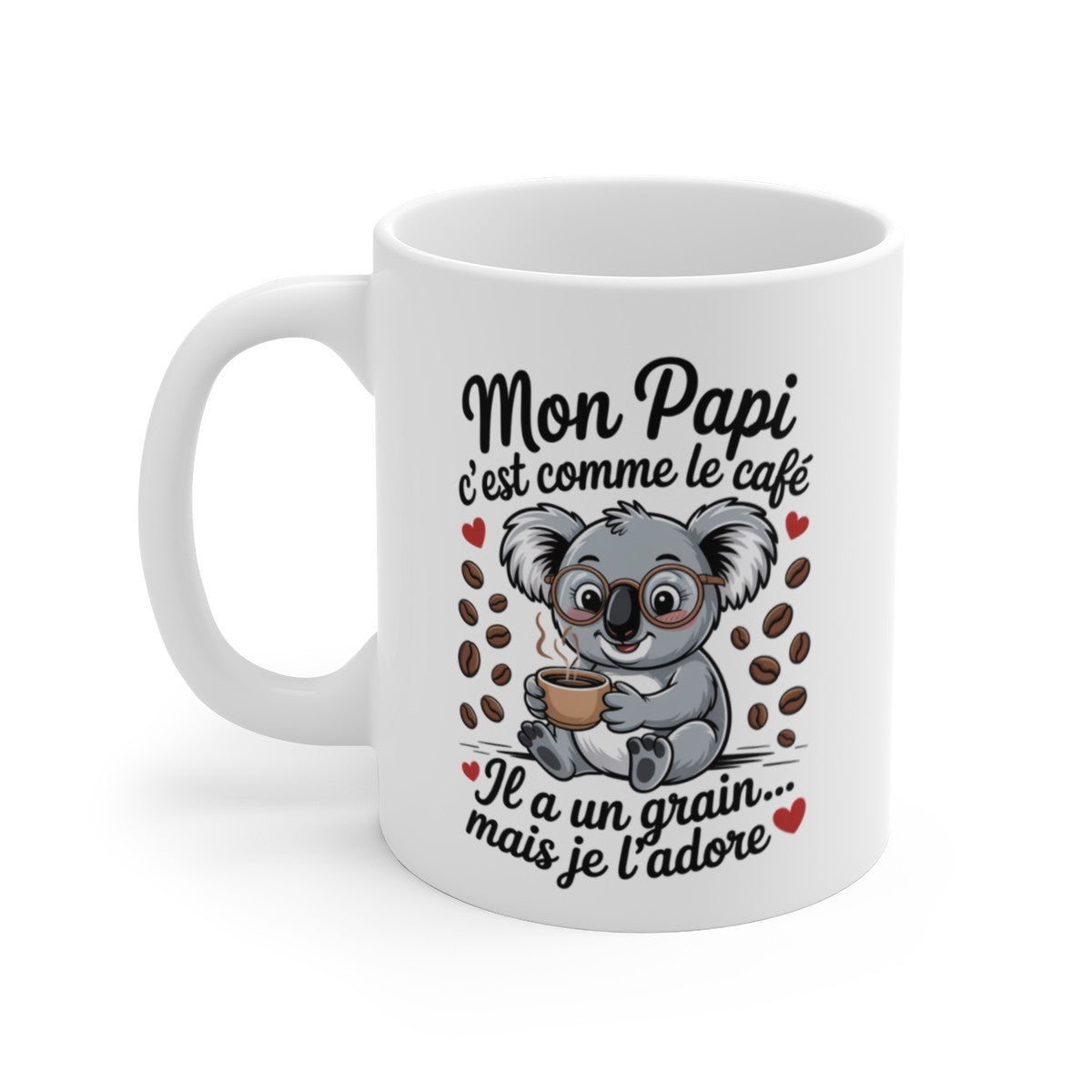 Tasse Mon Papi Koala – Mug Mignon Humour Grand-Père – Cadeau Affectueux Café 325ml