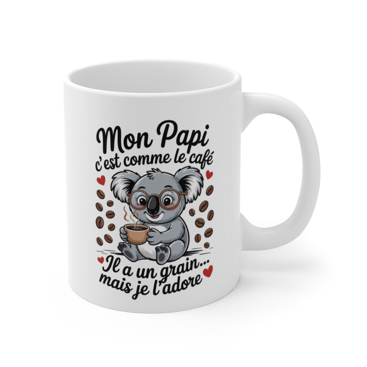 Tasse Mon Papi Koala – Mug Mignon Humour Grand-Père – Cadeau Affectueux Café 325ml