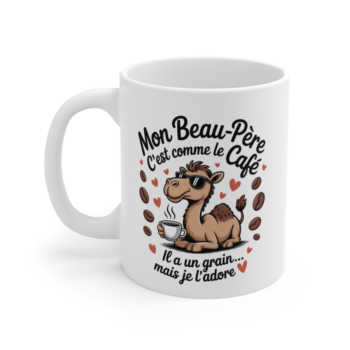 Tasse Mon Beau-Père Chameau – Mug Café Drôle – Cadeau Original et Humour pour Beau-Père 325ml