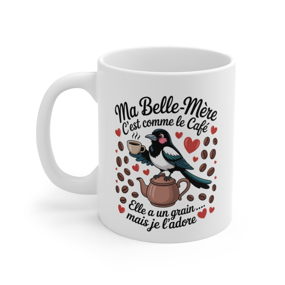Tasse Belle-Mère Drôle – Mug Café Pie Humoristique – Cadeau Original et Mignon pour Belle-Maman 325ml
