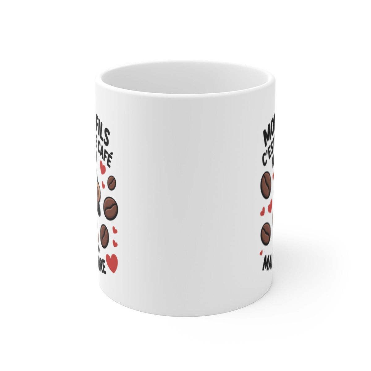 Tasse Mon Petit-Fils Ours – Mug Drôle et Mignon avec Café – Cadeau Enfant Garçon Famille Original 325ml