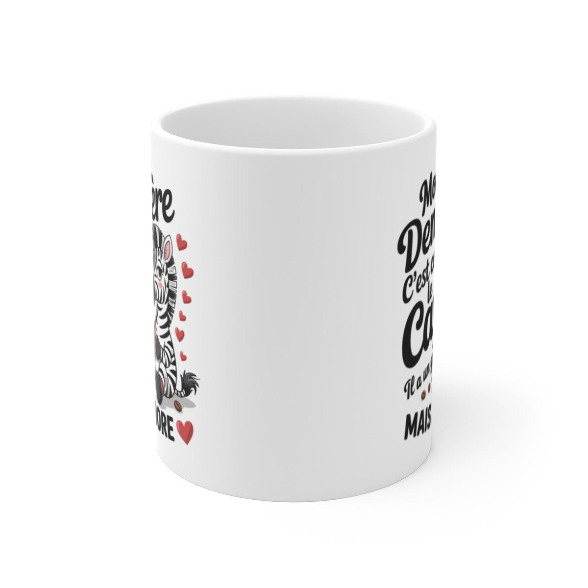 Tasse Mon Demi-Frère Zèbre – Mug Humour Café Famille – Cadeau Marrant Frère Original 325ml
