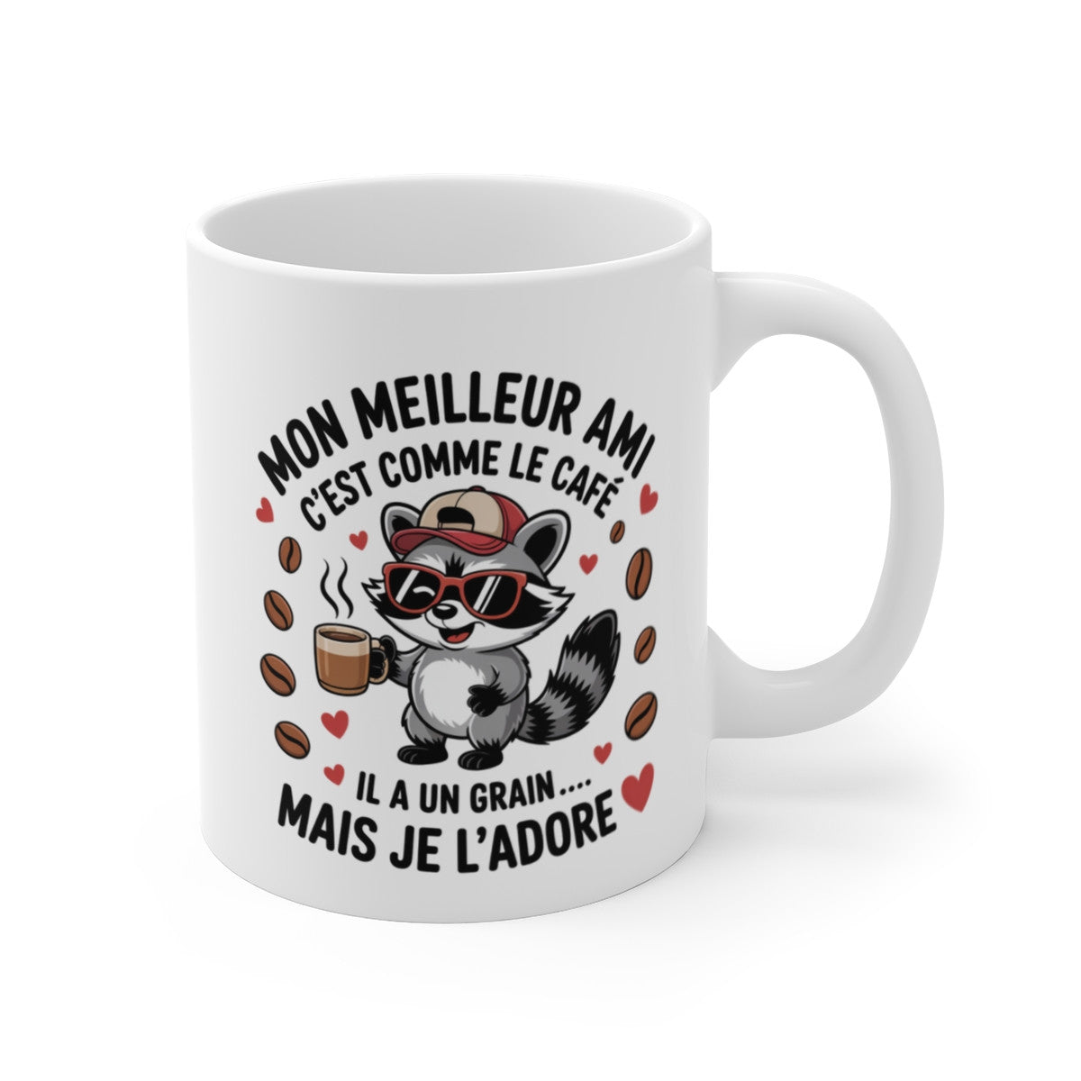 Tasse Mon Meilleur Ami Raton – Mug Drôle Café Amis – Cadeau Humour Complice Original 325ml
