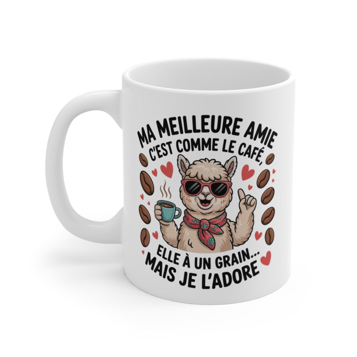 Tasse Ma Meilleure Amie Alpaga – Mug Amie Drôle et Mignonne – Cadeau Humour Original Femme 325ml
