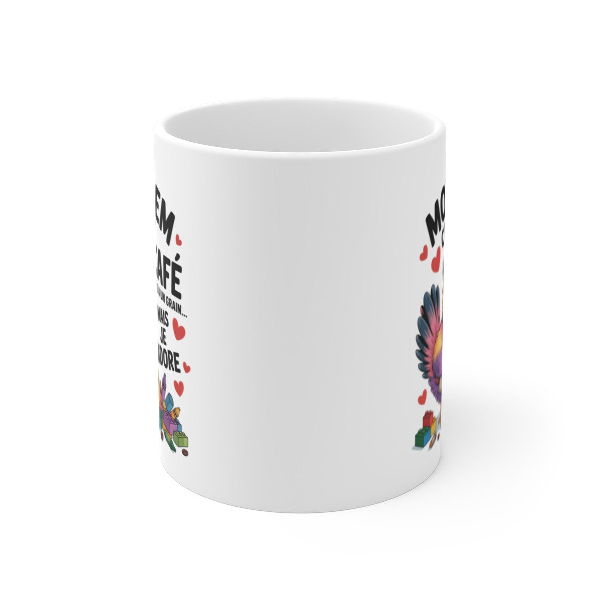 Tasse ATSEM Drôle – Mug Poule Crayons et Jouets – Cadeau Humour Assistante Maternelle École Enfant 325ml