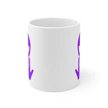 Teecustom Mug Alien Signe JUL OVNI Violet Style Rap Français Cadeau Original et Fun