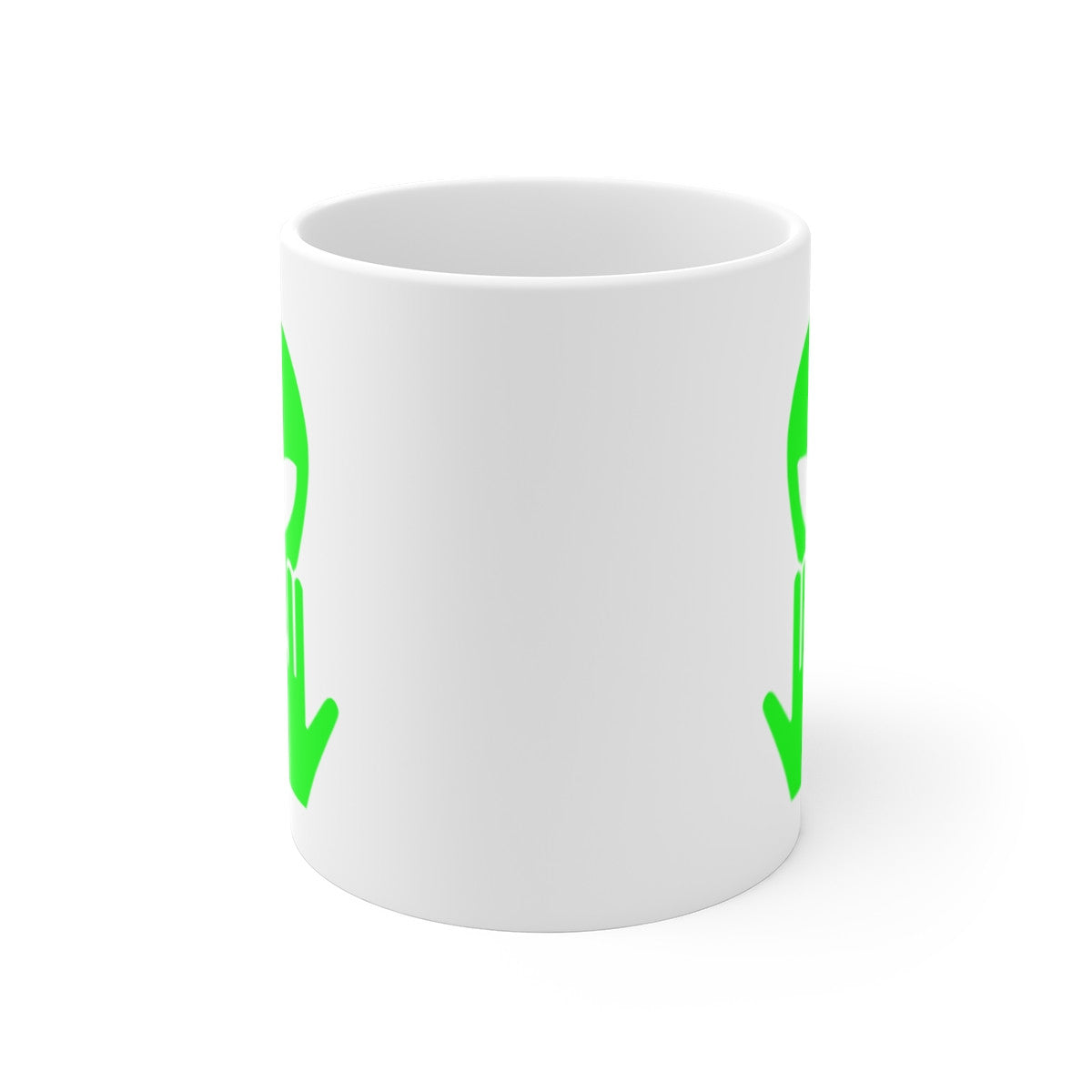 Teecustom Mug Alien Signe JUL OVNI  Vert Style Rap Français Cadeau Original et Fun