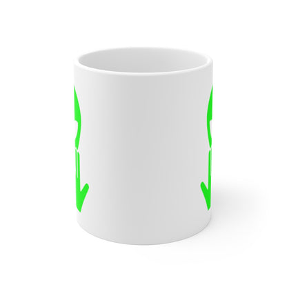 Teecustom Mug Alien Signe JUL OVNI  Vert Style Rap Français Cadeau Original et Fun