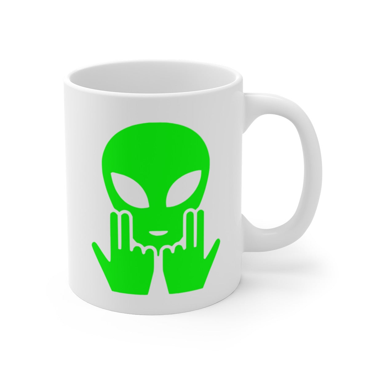 Teecustom Mug Alien Signe JUL OVNI  Vert Style Rap Français Cadeau Original et Fun