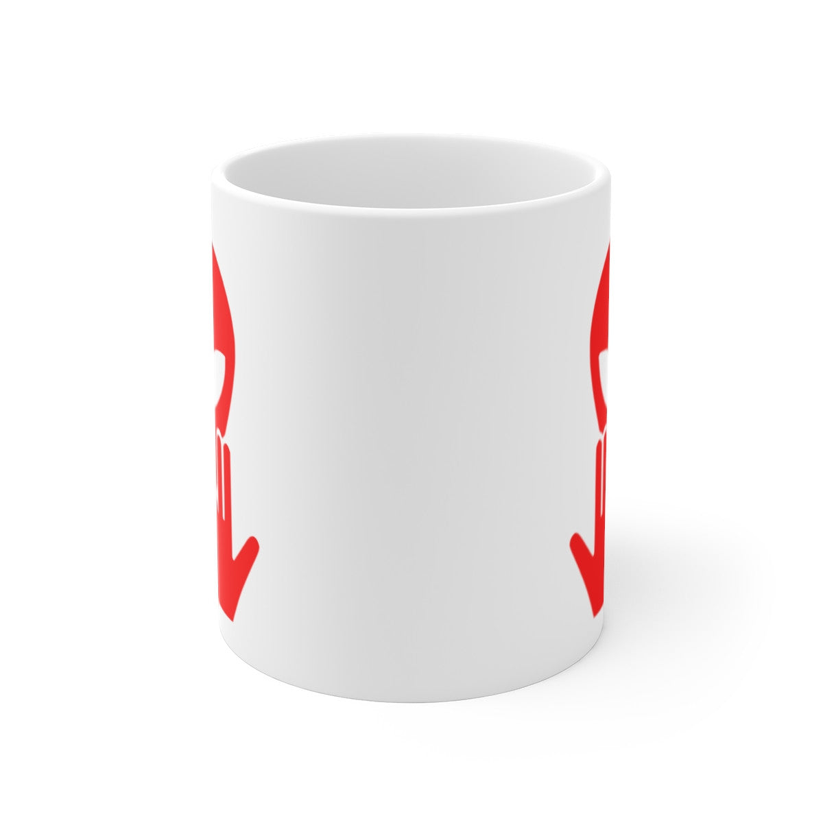 Teecustom Mug Alien Signe JUL OVNI  Rouge Style Rap Français Cadeau Original et Fun