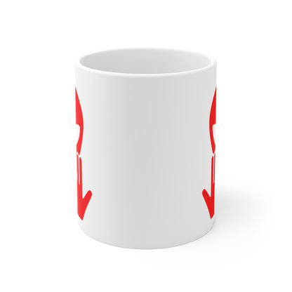 Teecustom Mug Alien Signe JUL OVNI  Rouge Style Rap Français Cadeau Original et Fun