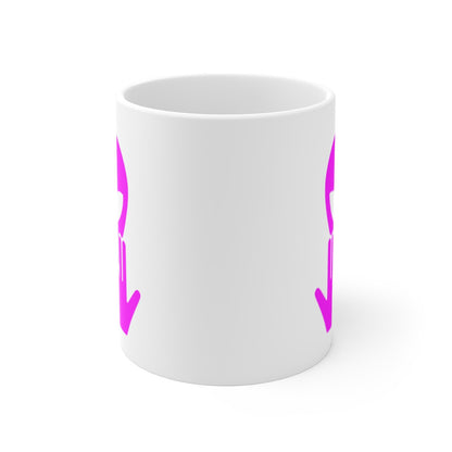 Teecustom Mug Alien Signe JUL OVNI Style Rap  Rose Français Cadeau Original et Fun