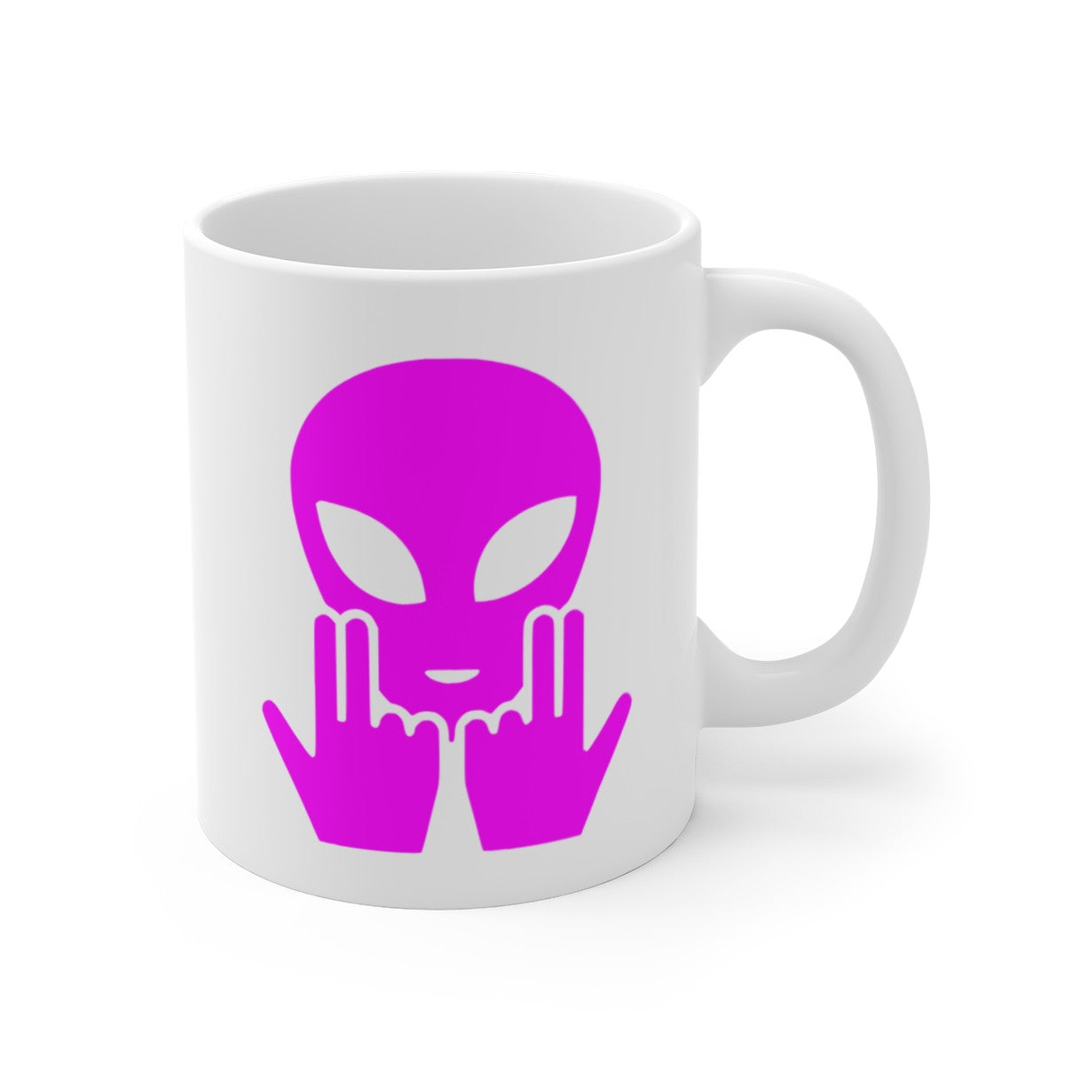 Teecustom Mug Alien Signe JUL OVNI Style Rap  Rose Français Cadeau Original et Fun