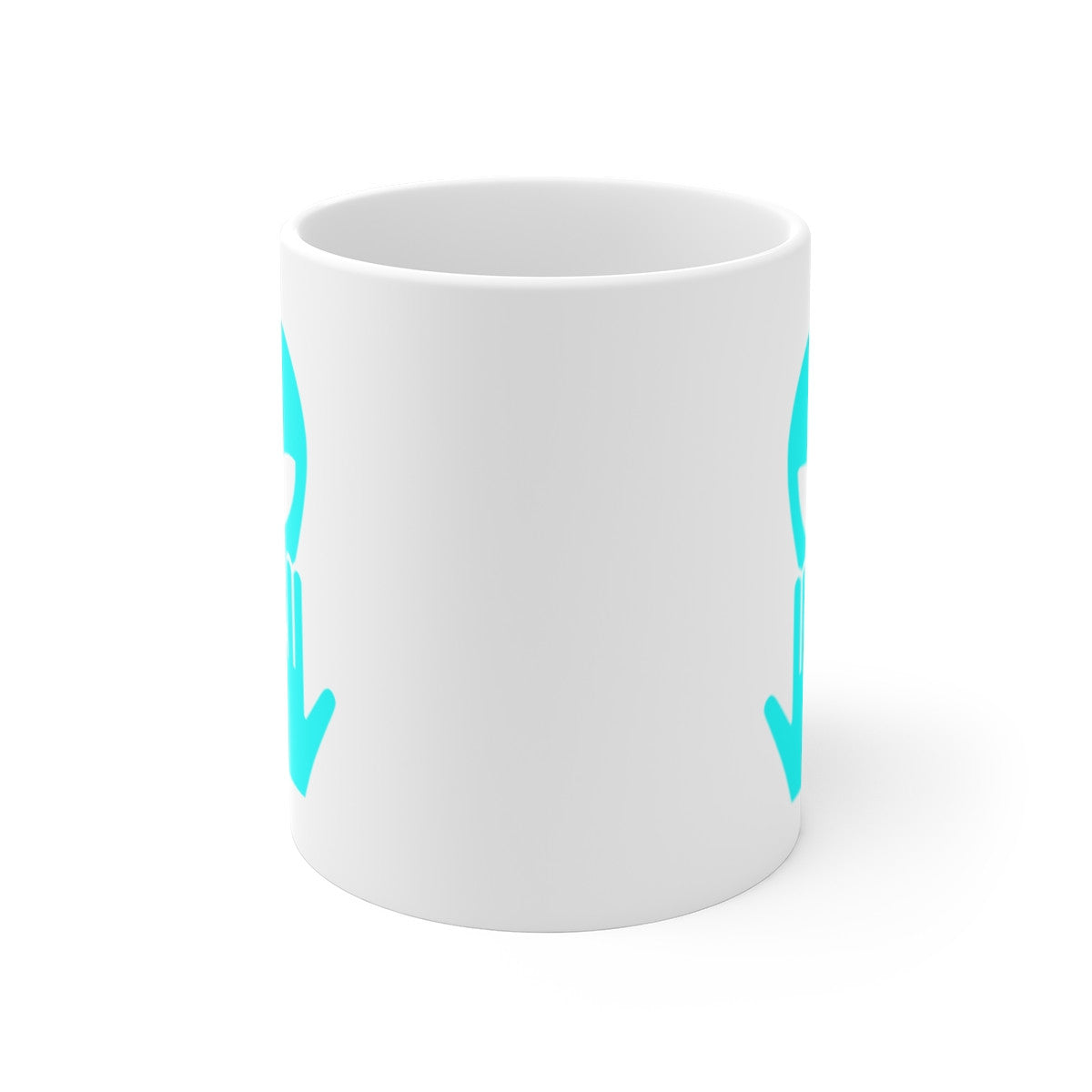 Teecustom Mug Alien Signe JUL  Bleu OVNI Style Rap Français Cadeau Original et Fun