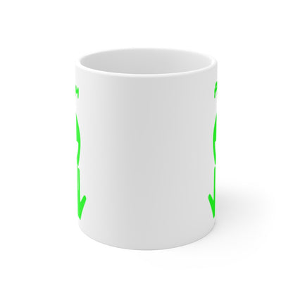 Mug Alien Personnalisé avec Prénom Tasse Humour OVNI Vert Signe Jul Cadeau Drôle et Original