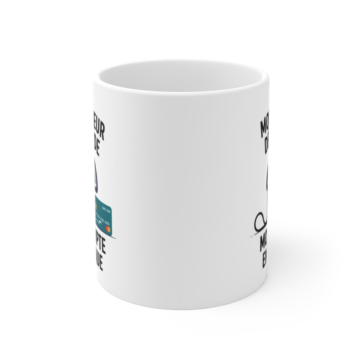 Tasse Humeur Argent – Mug Carte Bancaire Drôle – Cadeau Humour Finances Banque 325ml
