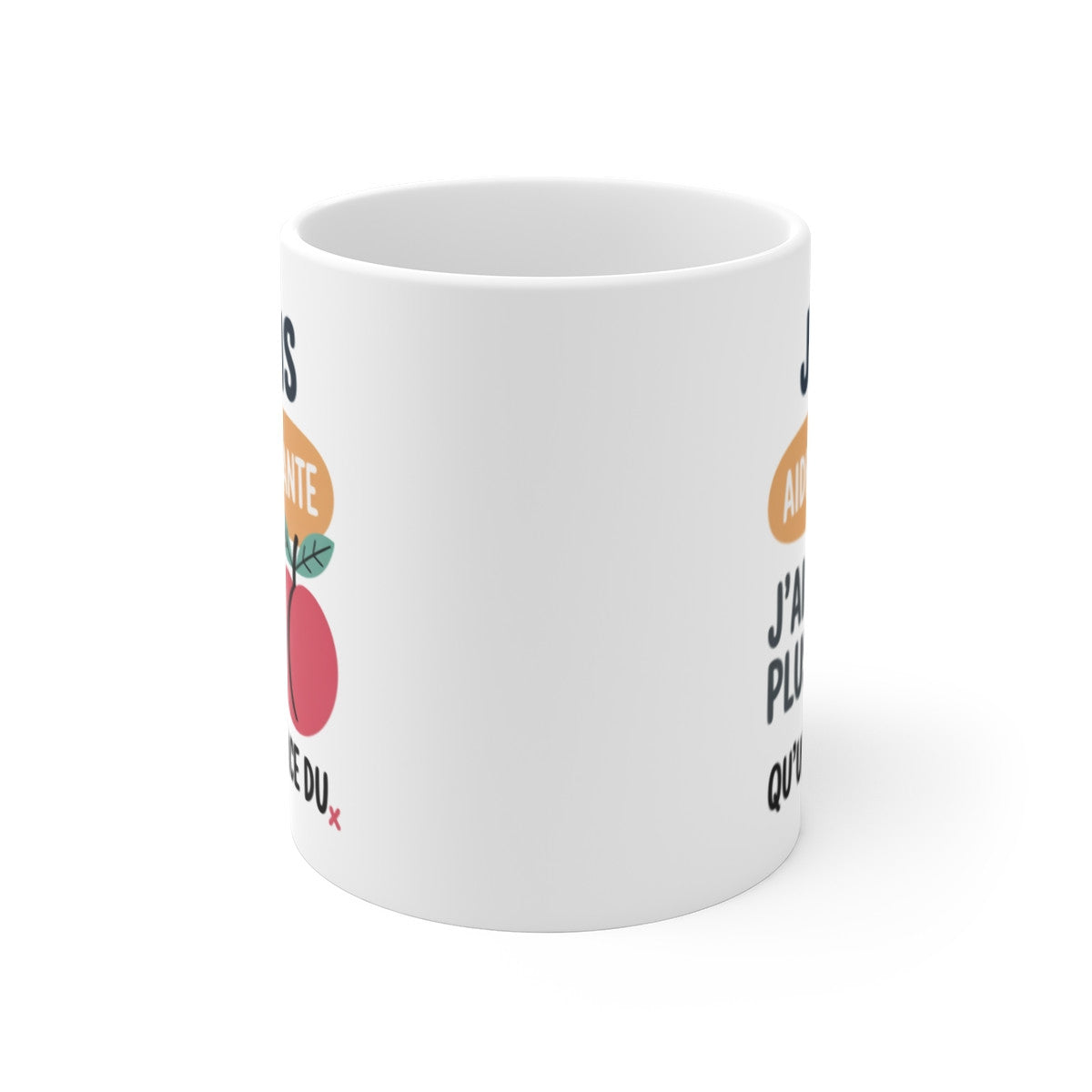 Tasse Humour Aide-Soignante – Cadeau Original et Drôle – Mug Métier Fesse Pêche 325ml