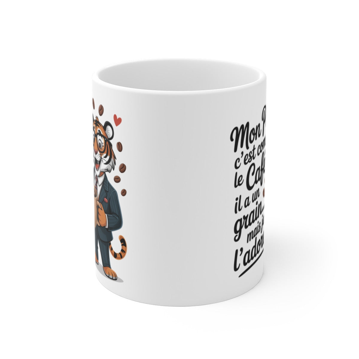Tasse Humour Mon Père Tigre Costume – Mug Café Papa Original et Classe – Cadeau Fête des Pères 325ml