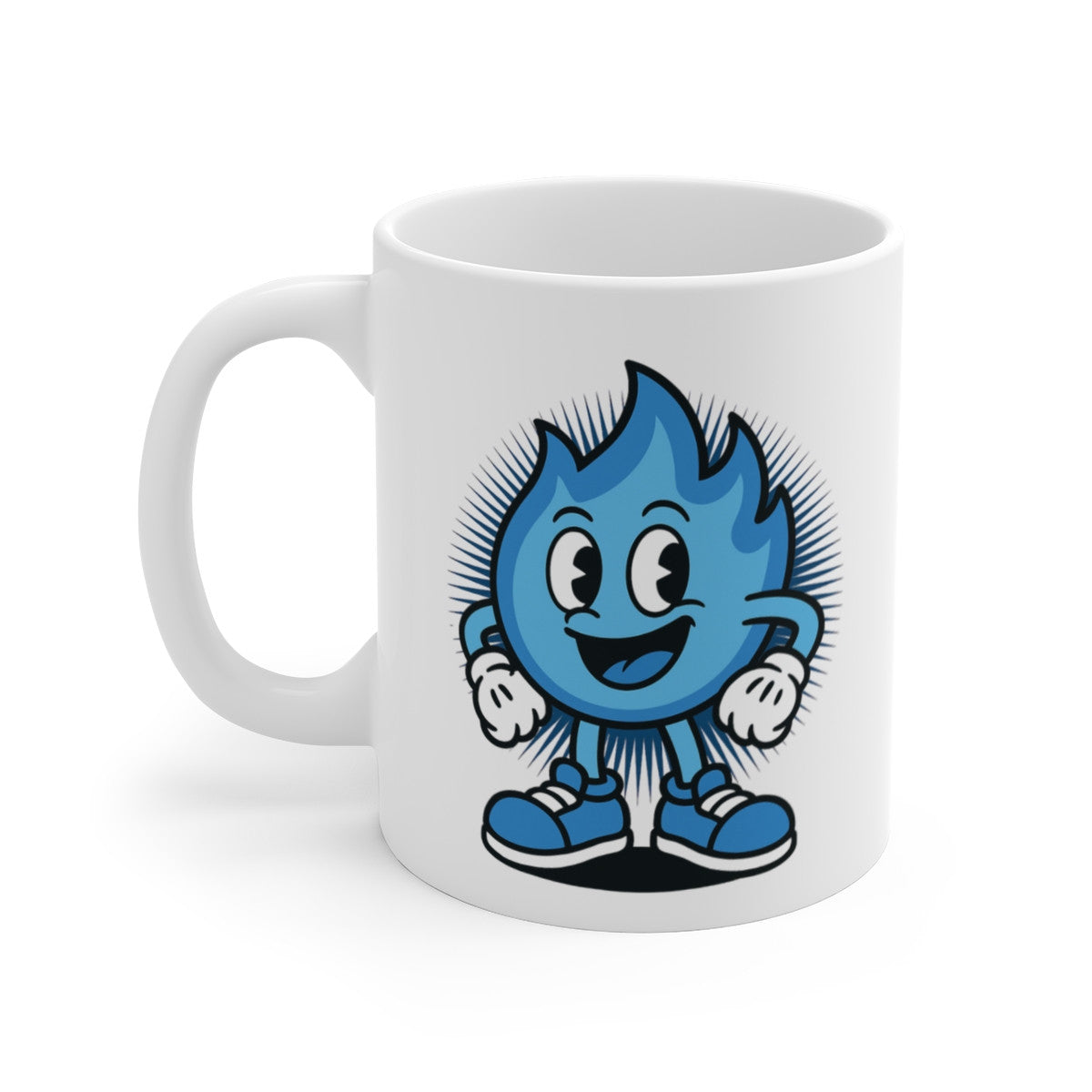 Tasse Flamme Bleue Rigolote – Mug Cartoon Cool Design Personnage – Cadeau Fun Pop Culture 325ml