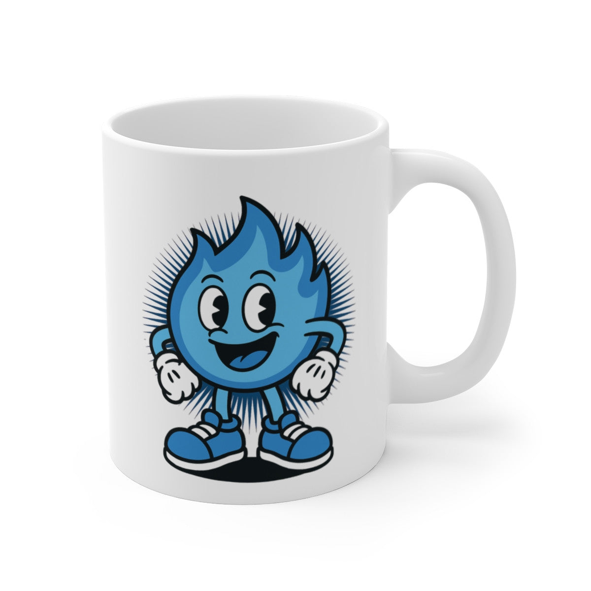 Tasse Flamme Bleue Rigolote – Mug Cartoon Cool Design Personnage – Cadeau Fun Pop Culture 325ml