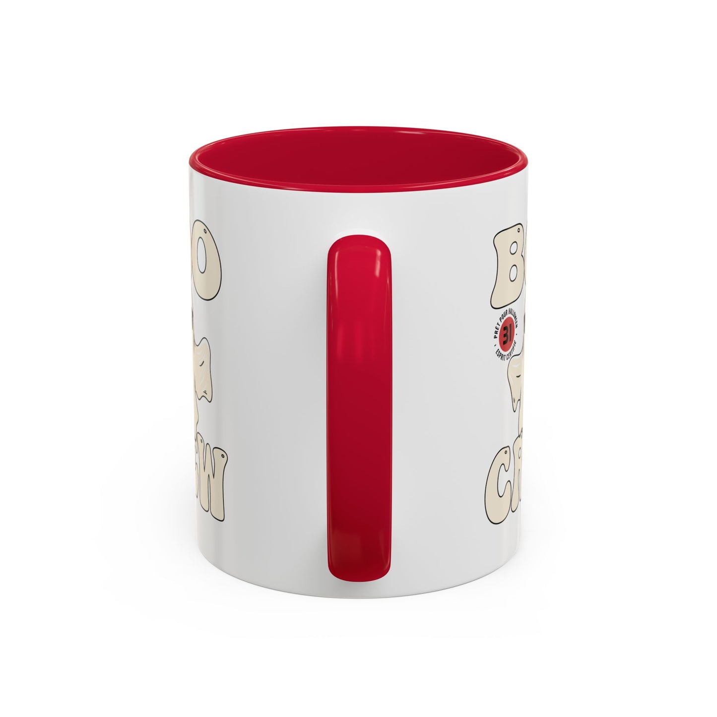 Mug Halloween Fantôme – Tasse Boo Crew – Cadeau Original Homme et Femme, Décoration Effrayante Humour Noir Bleu Rouge