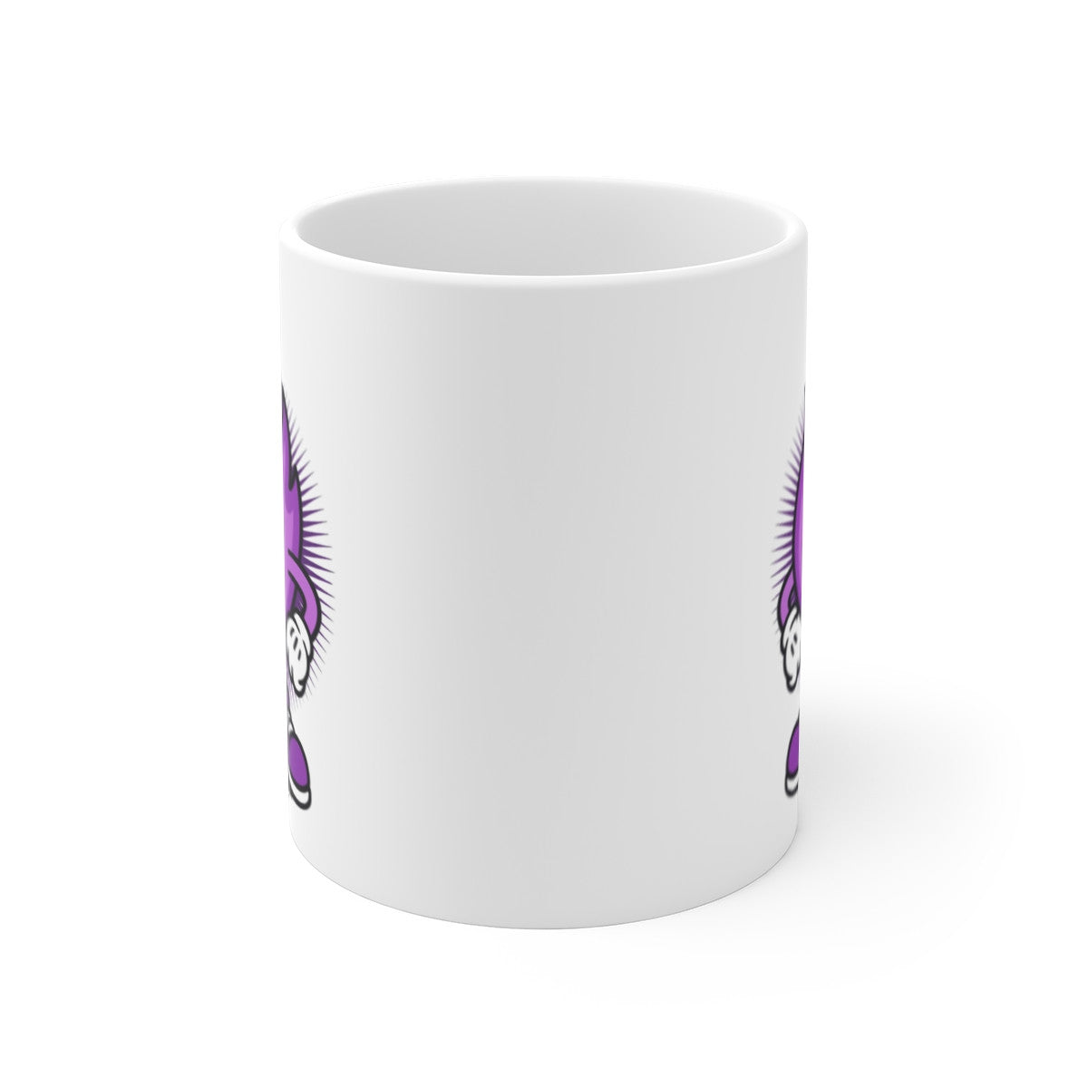 Tasse Flamme Violette Drôle – Mug Cartoon Pop Art – Cadeau Original Personnage Stylé 325ml
