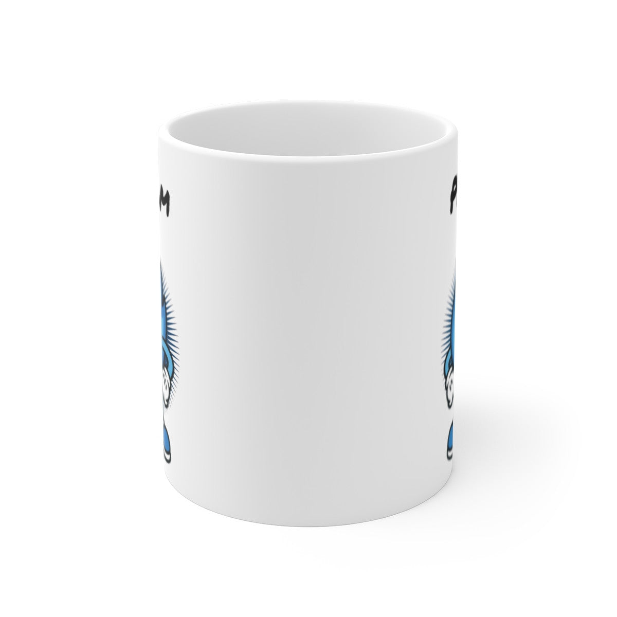 Tasse Personnalisable Flamme Bleue – Mug Cartoon avec Prénom – Cadeau Original Fun Céramique 325ml